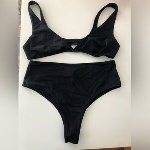 SOLID & STRIPED high waist swimsuit